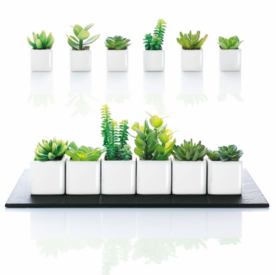 Lot de 5 plantes artificielles avec  cache-po...